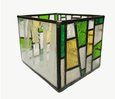 鑲嵌玻璃盒－竹印象
